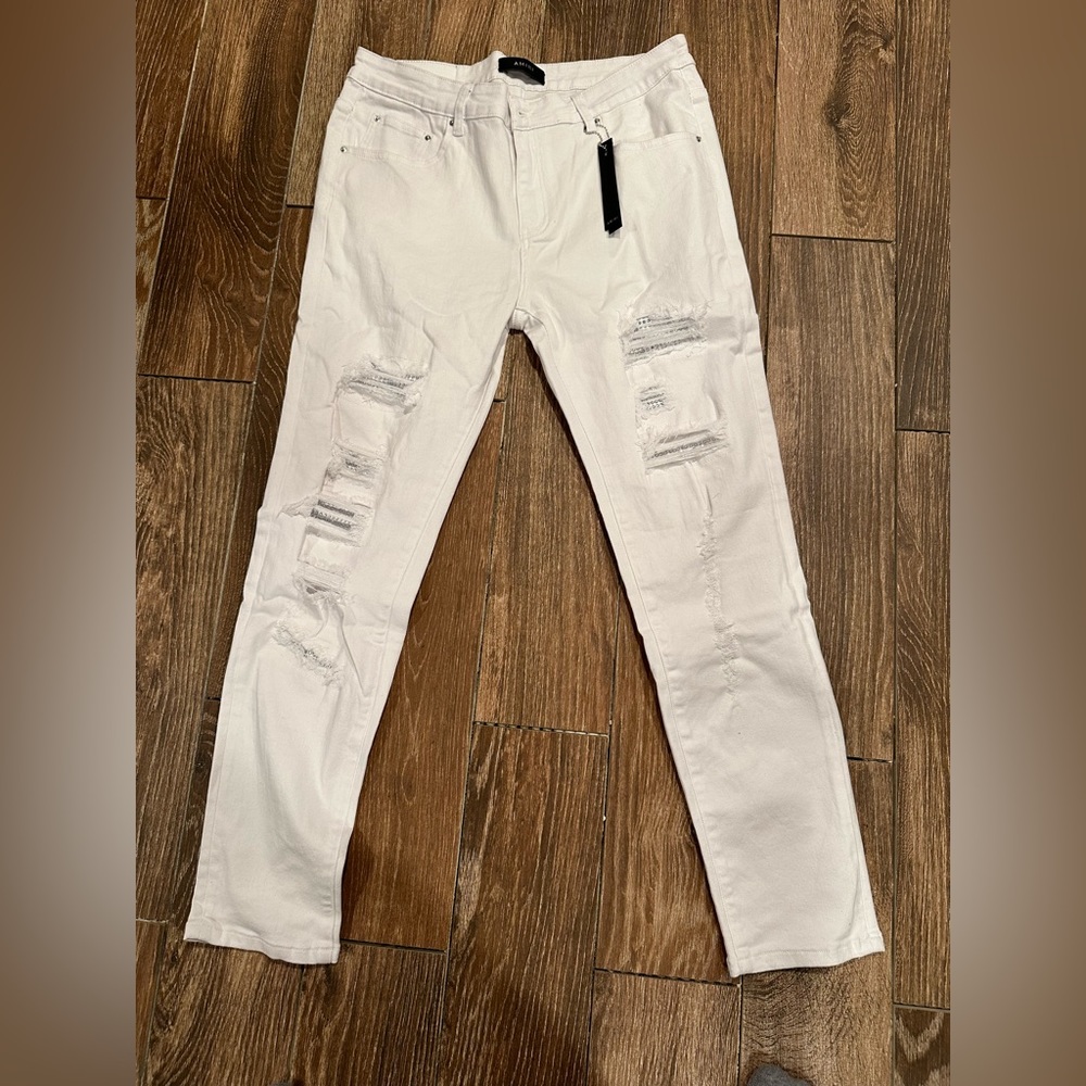 Brand new White crystal Jeans Amiri